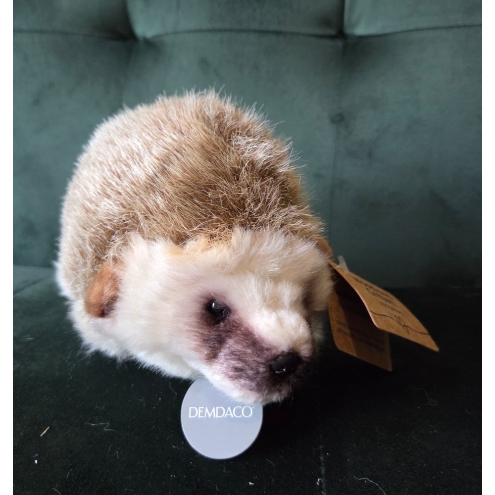NWT Demdaco Woodland Critters Realistic Hedgehog Plush Stuffed Animal Toy